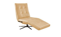 Komfort-Einzelliege LASCONDO Stina, in der Farbausführung Pearl, Schrägansicht