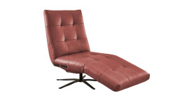 Komfort-Einzelliege LASCONDO Stina, in der Farbausführung Red, Schrägansicht