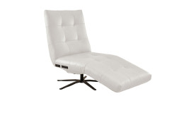 Komfort-Einzelliege LASCONDO Stina, in der Farbausführung Silver Grey, Schrägansicht