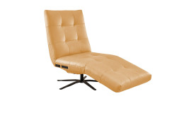 Komfort-Einzelliege LASCONDO Stina, in der Farbausführung Honey, Schrägansicht