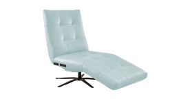 Komfort-Einzelliege LASCONDO Stina, in der Farbausführung Light Blue, Schrägansicht