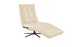 Basis-Einzelliege LASCONDO Stina, in der Farbausführung White, Schrägansicht