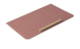 Schreibtischunterlage Moby in Misty Rose schräg von der Seite.
