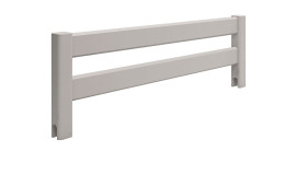 1/2 Absturzsicherung Classic in grau mit zwei Sprossen.