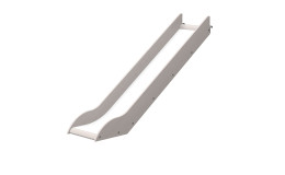 Rutsche für halbhohes Bett Flexa in grau lasiert und mit weißem Boden.