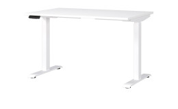 Höhenverstellbarer Schreibtisch Jet in weiß, 120 x 80 cm