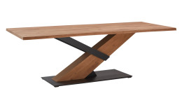 Esstisch Naturzeit mit einem Edlen Design zusehen als Titelbild mit weißem Hintergrund. 