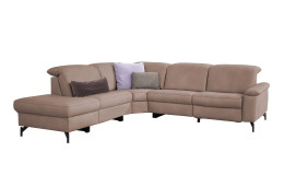 Komfort-Ecksofa 1590, in der Farbausführung Hellbraun