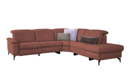 Komfort-Ecksofa 1590, in der Farbausführung Rot-Braun