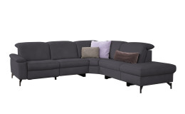 Basis-Ecksofa 1590, in der Farbausführung Anthrazit