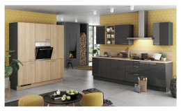 artego Küche Eco Trentino Graphit NB Eiche Sand NB