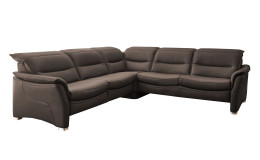 Komfort-Ecksofa Relaxfunktion links, in der Farbausführung Braun