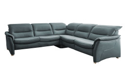 Komfort-Ecksofa Relaxfunktion links, in der Farbausführung Steel