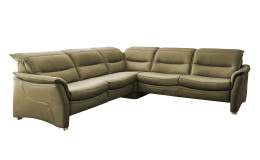 Komfort-Ecksofa Relaxfunktion links, in der Farbausführung Moos