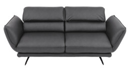 Komfort-Sofa Honduras in einem Echtlederberzug in Charcoal