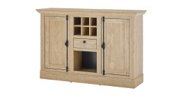 Sideboard Cabrera in Gold Harbour Oak mit schwarzer Rückwand