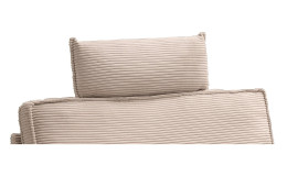 Kopfstütze Sunny in einem Braun-Beigen Cordstoff bezogen.