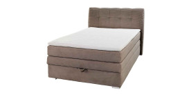 Boxspringbett Aalborg in der Farbe Taupe