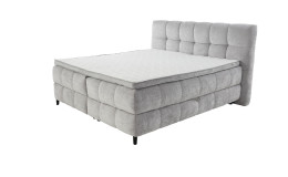 Boxspringbett Mayra in der Farbe hellgrau