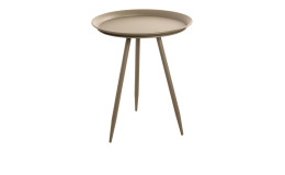 Beistelltisch Hardy 2 mit rundem Tablett-Tischplatte und drei schlanken Beinen