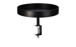 Balkon-Tablett Metall schwarz lackiert mit Klemmschraube Durchmesser ca. 36 cm