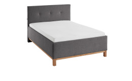 Polsterbett Catania II in einem anthraziten Bezugsstoff.