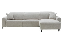 Basis-Wohnlandschaft Vanatu in einem silbernen Bezugsstoff