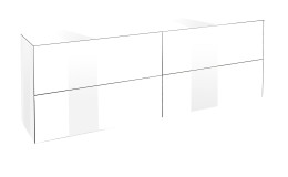 Lowboard Couleur in der Farbe Ice White, Schrägansicht