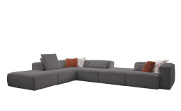 Komfort-Ecksofa plano|FORM Toronto, in der Farbausführung Anthrazit