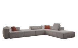 Komfort-Ecksofa plano|FORM Toronto, in der Farbausführung Grey