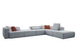 Komfort-Ecksofa plano|FORM Toronto, in der Farbausführung Ice