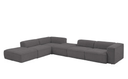 Basis-Ecksofa plano|FORM Toronto, in der Farbausführung Anthrazit, Schrägansicht