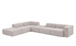 Basis-Ecksofa plano|FORM Toronto, in der Farbausführung Natur, Schrägansicht