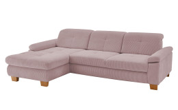 Basis-Wohnlandschaft plano|FORM Marbella, in der Farbausführung Rose, Schrägansicht