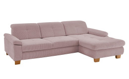 Basis-Wohnlandschaft plano|FORM Marbella, in der Farbausführung Rose, Schrägansicht