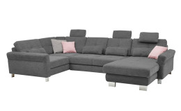 Komfort-Wohnlandschaft plano|FORM Izmir, in der Farbausführung Grey