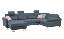 Komfort-Wohnlandschaft plano|FORM Izmir, in der Farbausführung Blue