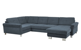 Basis-Wohnlandschaft plano|FORM Izmir, in der Farbausführung Blue, Schrägansicht