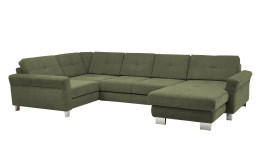 Basis-Wohnlandschaft plano|FORM Izmir, in der Farbausführung Green, Schrägansicht