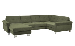 Basis-Wohnlandschaft plano|FORM Izmir, in der Farbausführung Green, Schrägansicht