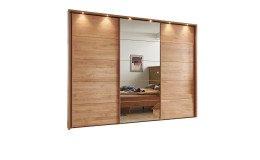 Komfort-Schwebetürenschrank Cassina in Massivholz