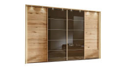 Komfort-Schwebetürenschrank Cassina, Bianco Eiche