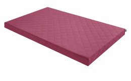 Kaltschaummatratze 120 x 200 cm H2 in einem Bezug in Brombeere