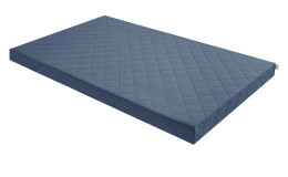 Kaltschaummatratze 120 x 200 cm H2 in einem Bezug in Dunkelblau