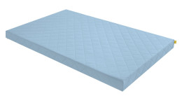 Kaltschaummatratze 120 x 200 cm H2 in einem Bezug in Hellblau