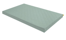 Kaltschaummatratze 120 x 200 cm H2 in einem Bezug in Pastellgrün