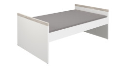 Kojenbett Kira in Kreideweiß mit einer Absetzung in Eiche Nautik.