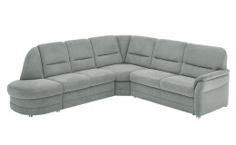 Basis-Wohnlandschaft plano|FORM Easyplan Q+, in der Farbausführung Alu, Schrägansicht
