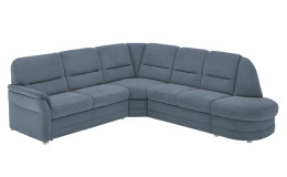 Basis-Wohnlandschaft plano|FORM Easyplan Q+, in der Farbausführung Blue, Schrägansicht