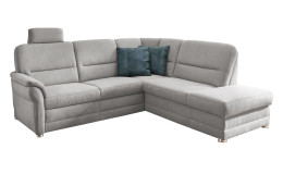 Komfort-Wohnlandschaft plano|FORM Easyplan Q+, in der Farbausführung Silver